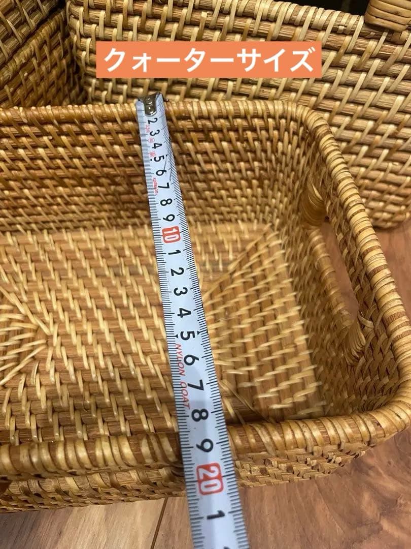 ＲINAKKO様ご検討中　重なるラタンバスケット　無印　ニトリ　収納