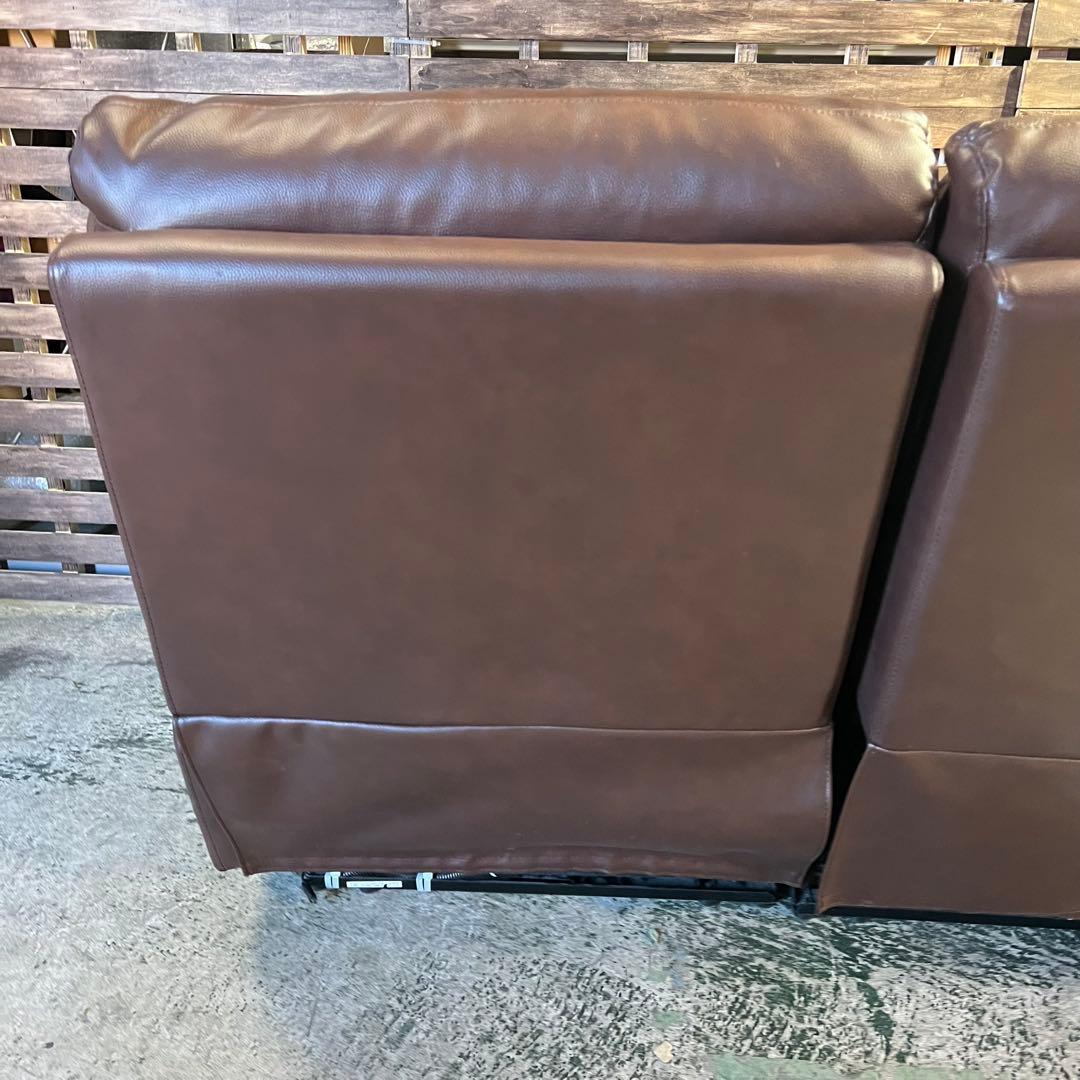 G223⭐︎ 電動リクライニングソファ　ニトリ　2人掛け　ブラウン