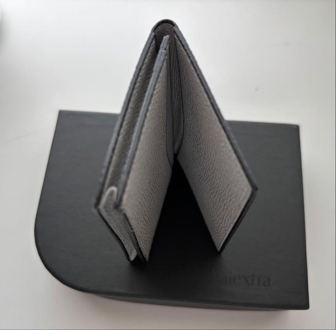 Valextra グレー レザー 名刺入れ　ヴァレクストラ