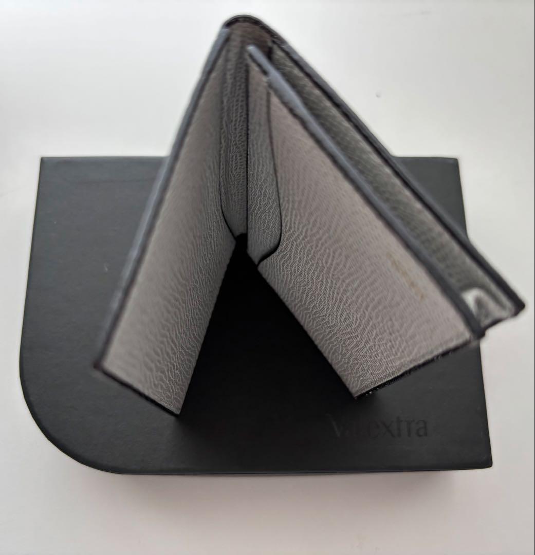 Valextra グレー レザー 名刺入れ　ヴァレクストラ