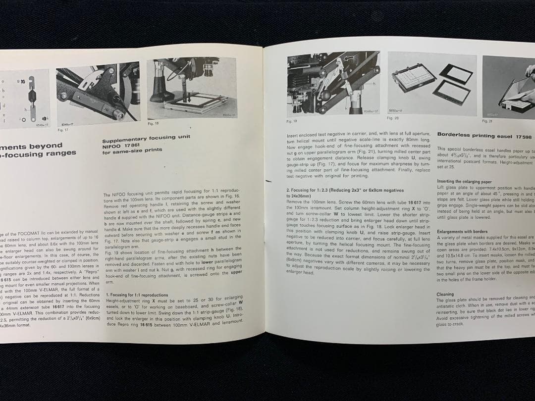 ライカ Leitz FOCOMAT IIc 1966年 使用説明書 英語版　美品