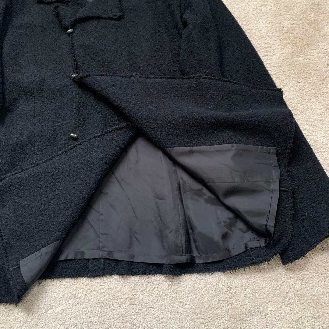 haru 　ヨーガンレール　シルク混　ジャケット　黒　コート　テーラード