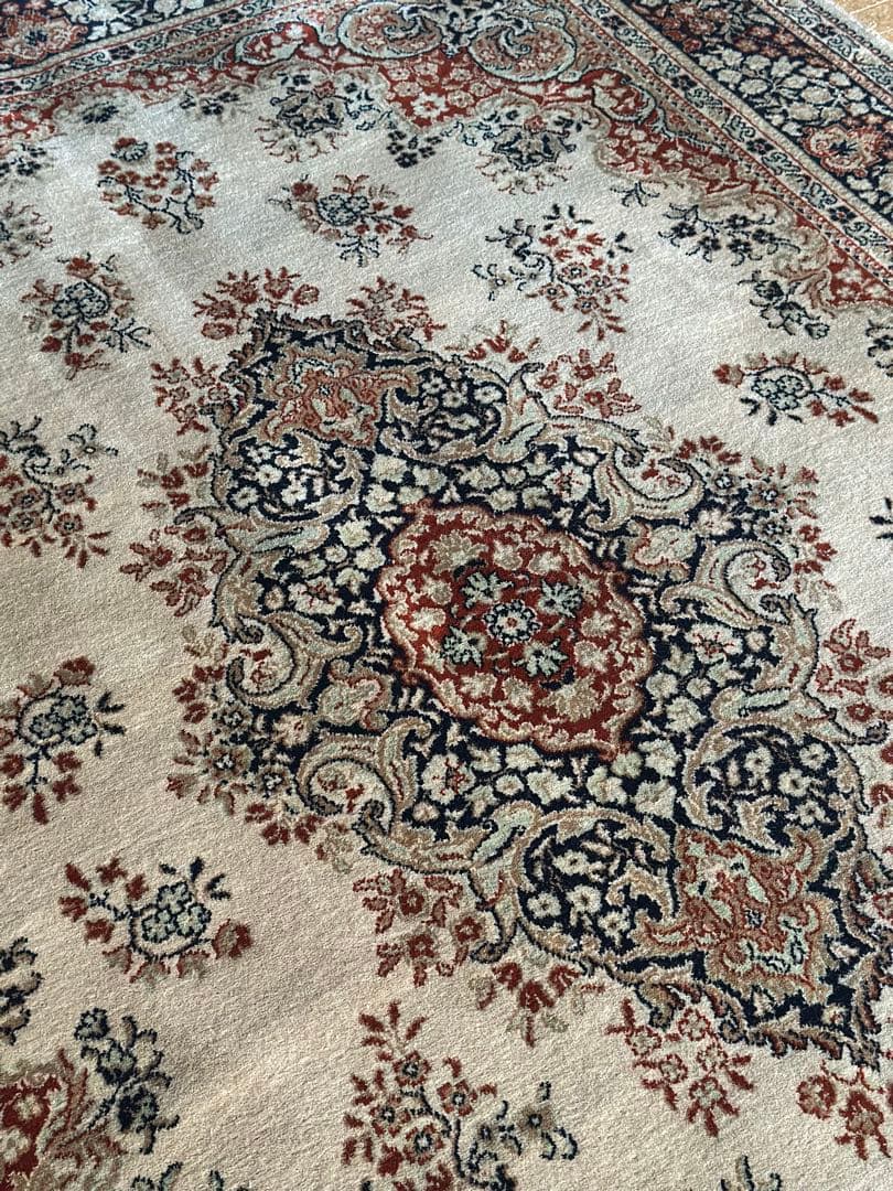 ギリシャ製 100％ウール 機械織りラグ