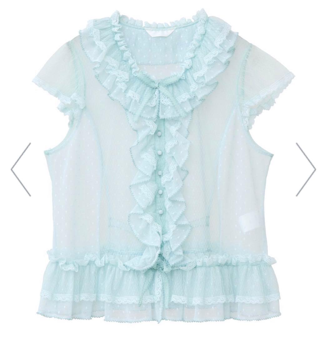 【極美品】PINK HOUSE 25年 ポルカドットチュールベスト