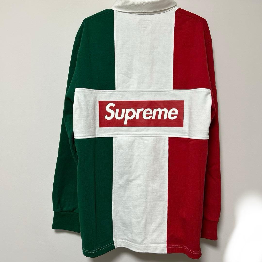 Supreme Split Rugby ラガーシャツ 赤緑長袖