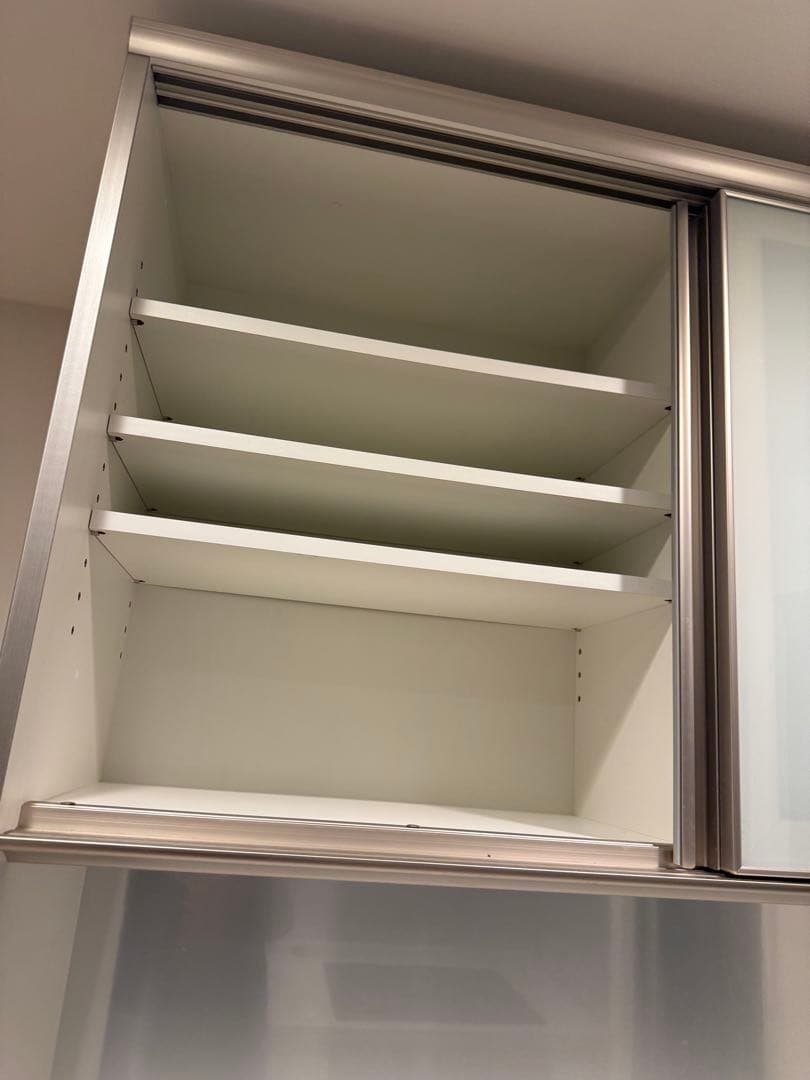 ホワイト 食器棚 ガラス扉 収納　綾野　Ayano 120cm 高さ217cm