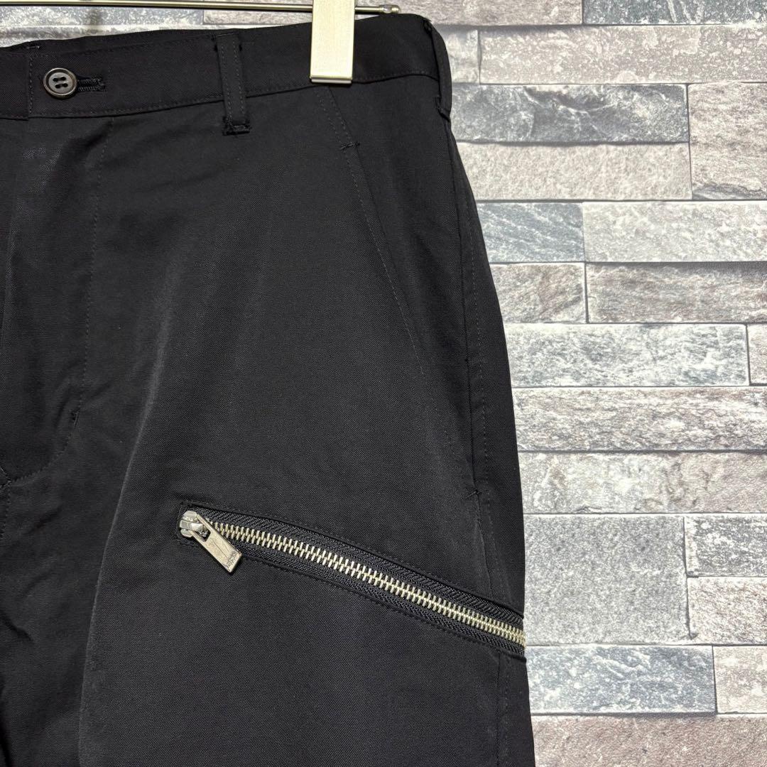 【sulvam】ウールギャバジン サルエルボンテージパンツ ブラック/M