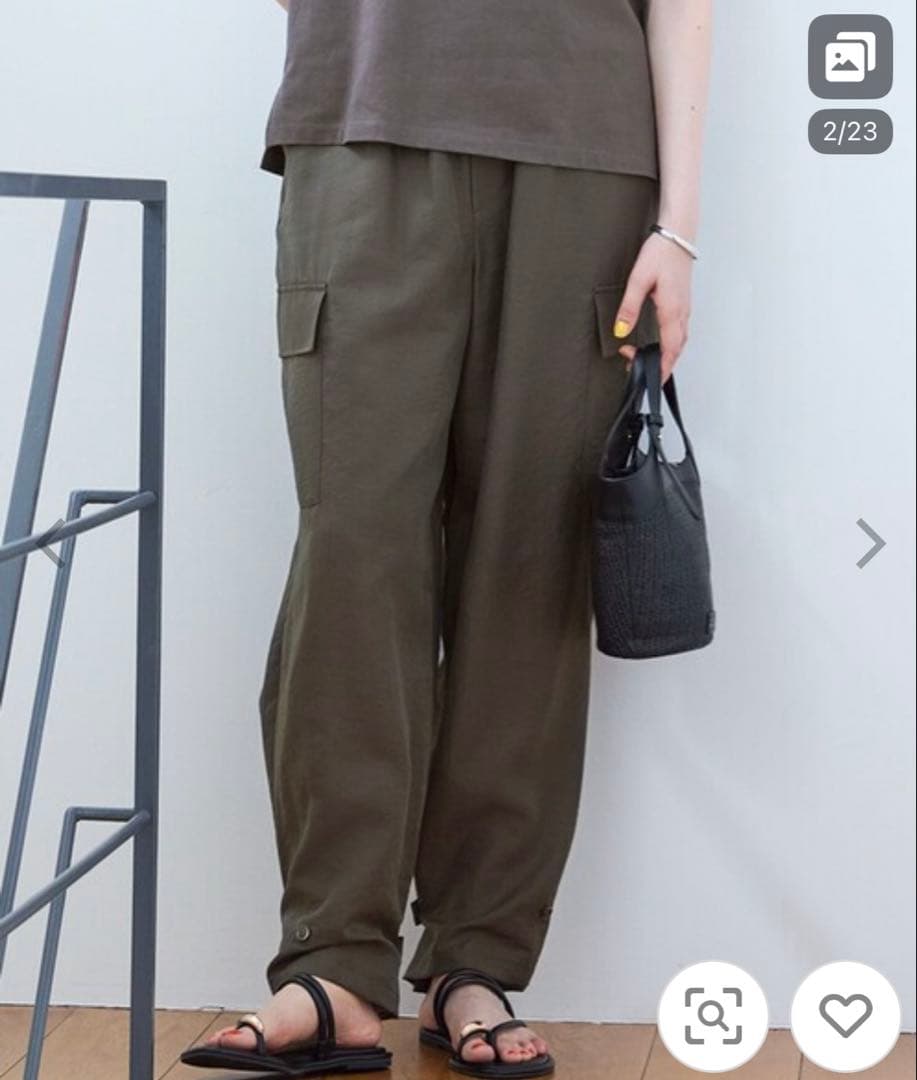 23区「SLOW/一部店舗限定」ブライトヴィンテージクロス カーゴパンツ