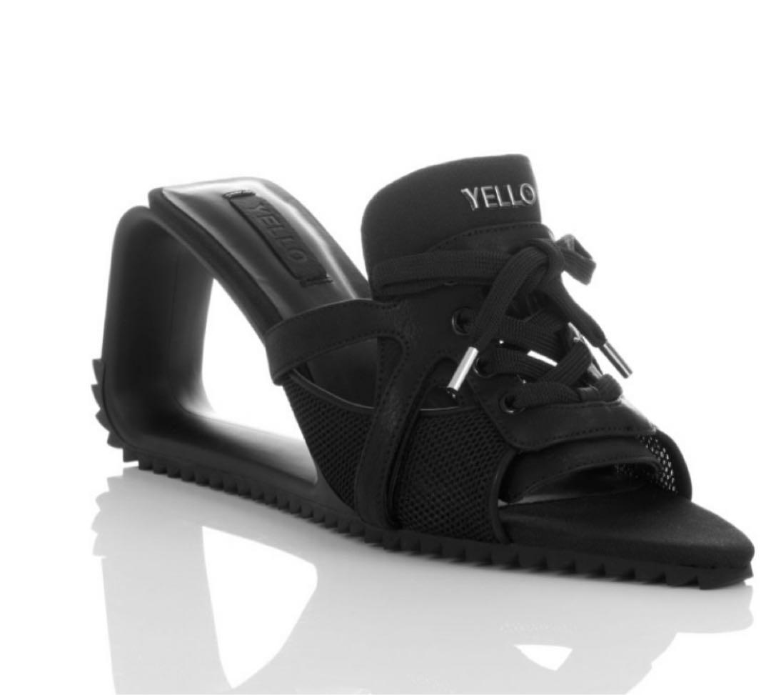 TANK DEFORMED WEDGE SANDALS Lサイズ YELLO