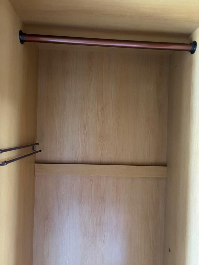 超美品　ナチュラルウッド スライドドア クローゼット