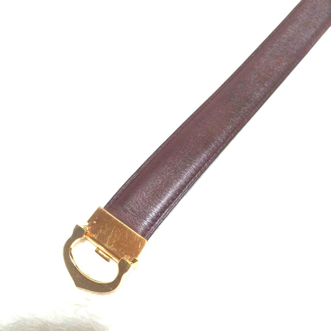 【美品】Cartier カルティエ ゴールドロゴバックル レザーベルト 廃盤