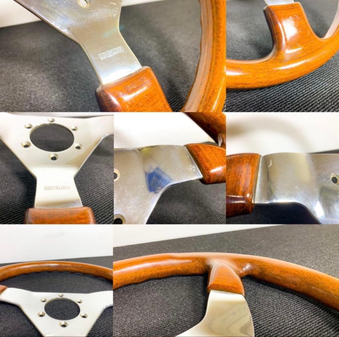 momo ヴェローチェ ウッドステアリング 35パイ ホーンボタン付き