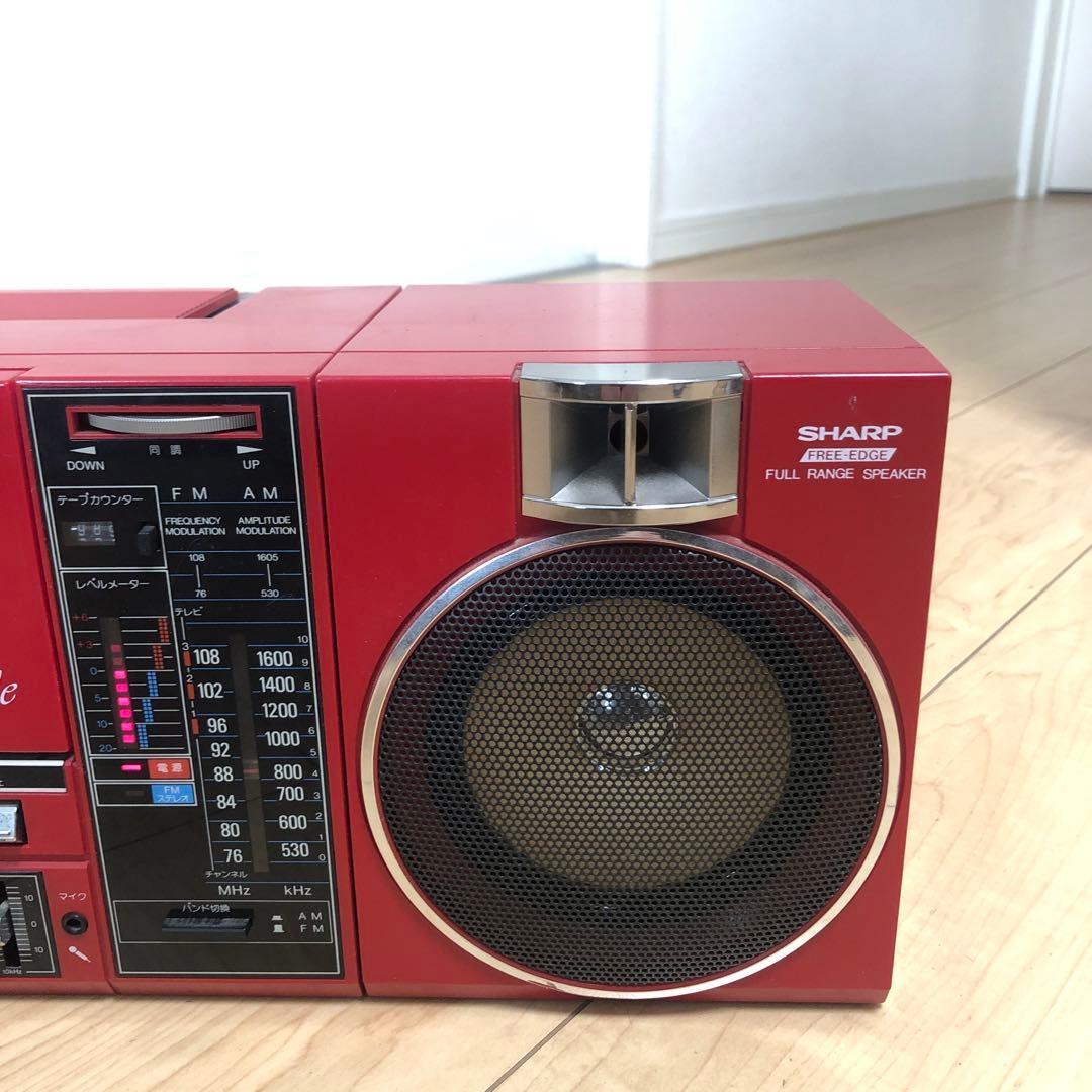 (K) 美品　SHARP　シャープ　ラジカセ　QT-P8R　赤
