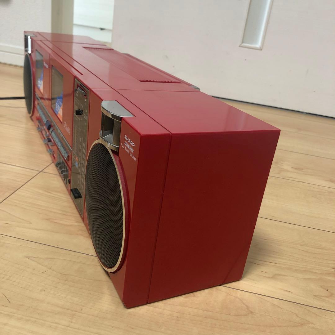 (K) 美品　SHARP　シャープ　ラジカセ　QT-P8R　赤