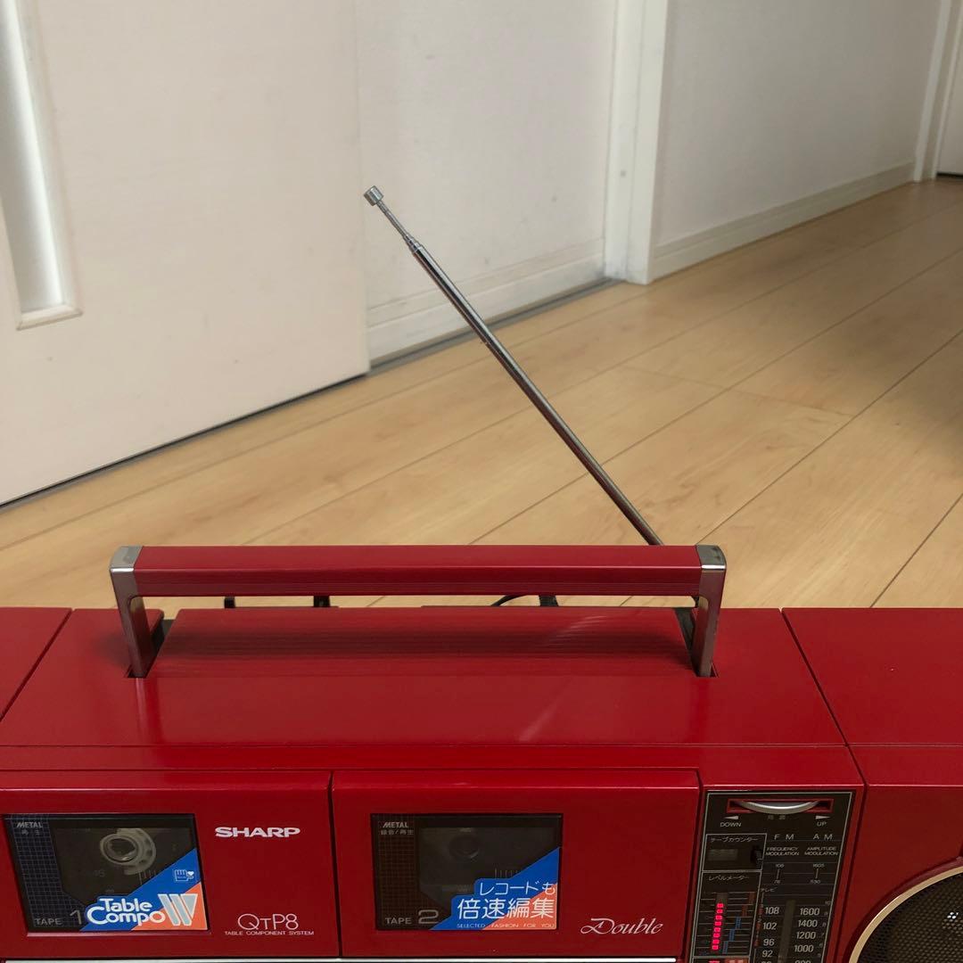 (K) 美品　SHARP　シャープ　ラジカセ　QT-P8R　赤