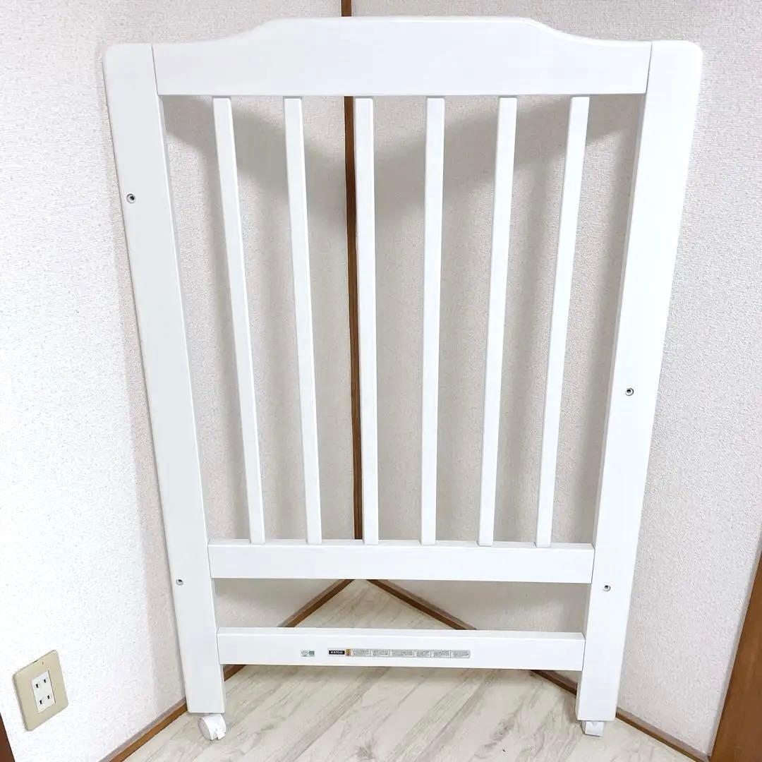 付属品完備 KATOJI ハイシートベビーベッド ホワイト 02021