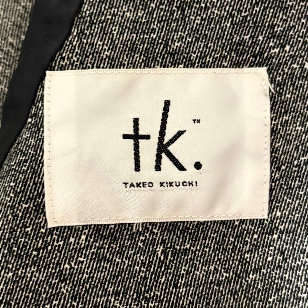 極美品/L タケオキクチ tk セットアップ ストレッチ 洗えるスーツ グレー