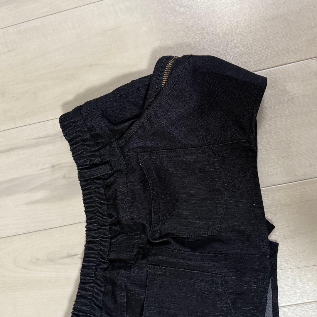 ダークブルー ジッパーポケット ミニスカート