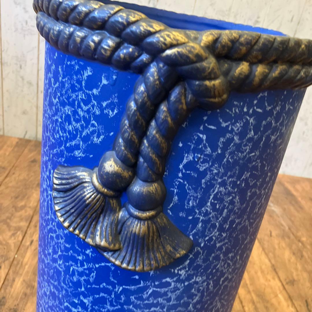 ヴィンテージ ポルトガル 陶器製 焼き物 傘立て アンブレラスタンド ゴミ箱