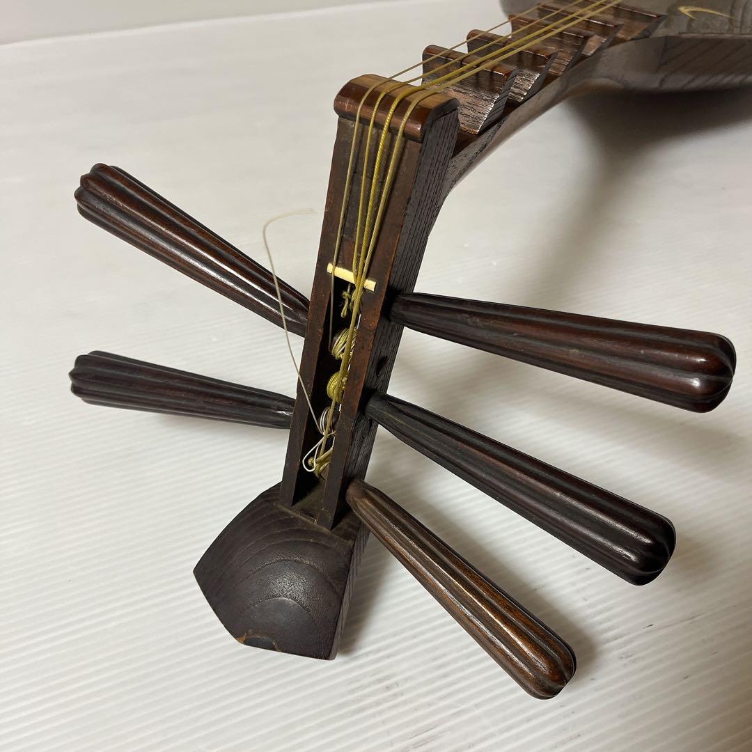 筑前琵琶 五弦 レトロ 弦楽器 ヴィンテージ 時代物 古美術