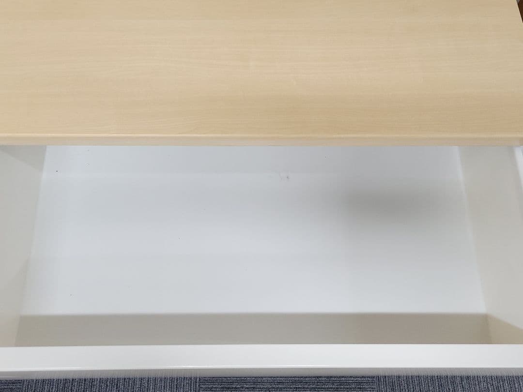 天馬 Fits フィッツ チェスト 5段 ホワイト × ナチュラルウッド天板