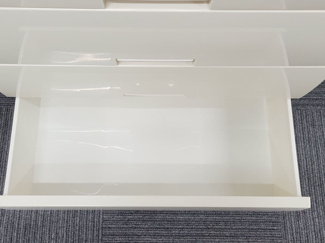 天馬 Fits フィッツ チェスト 5段 ホワイト × ナチュラルウッド天板