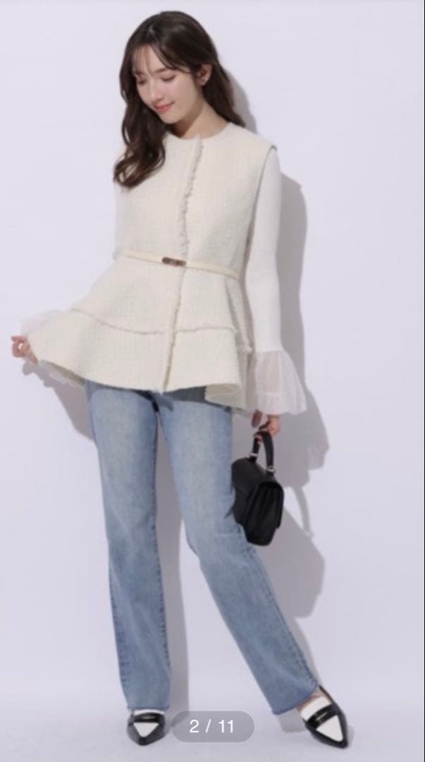 ツイードぺプラムジレ　アプワイザーリッシェ