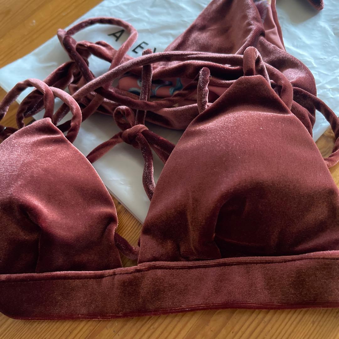 アリシアスタン　ビキニ上下　ベロア生地