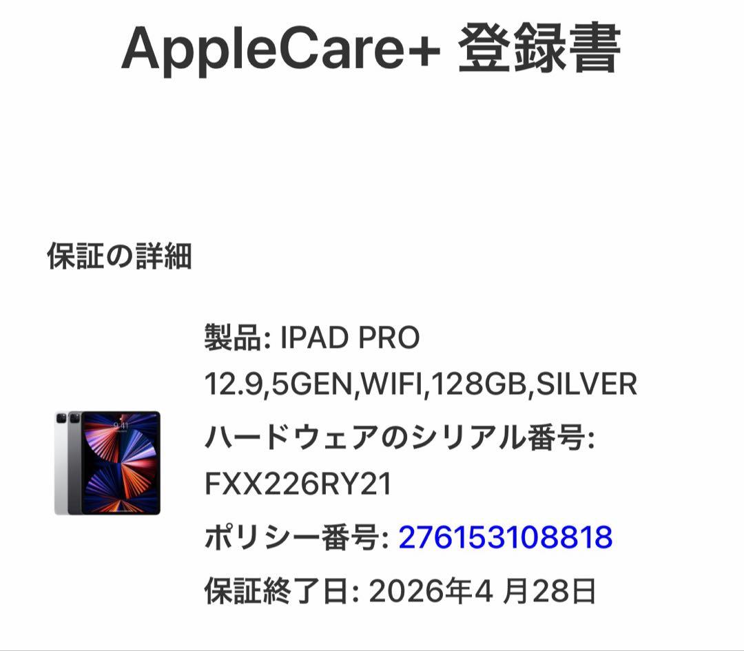 【未使用】iPad Pro 12.9 第5世代 Apple Pencil、ケース