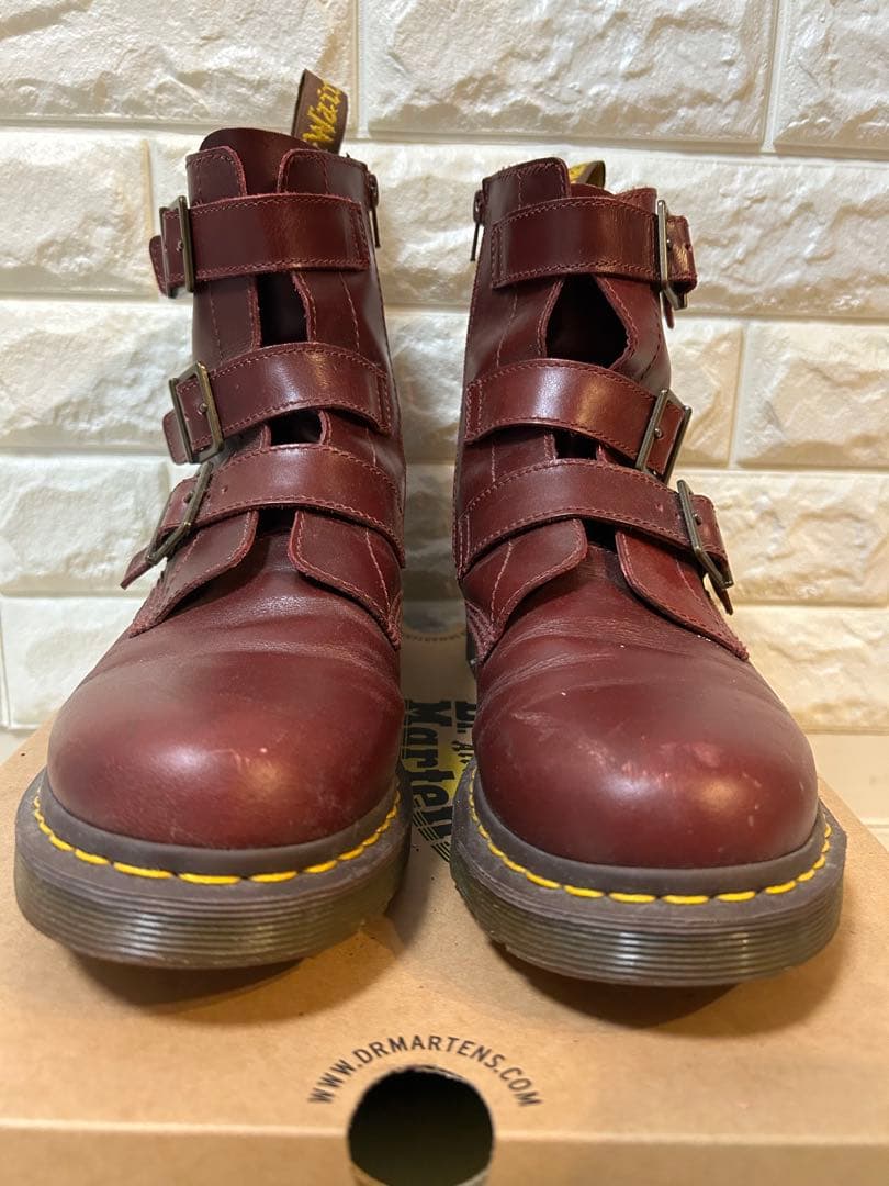 Dr. Martens BLAKE バーガンディ ベルトブーツ