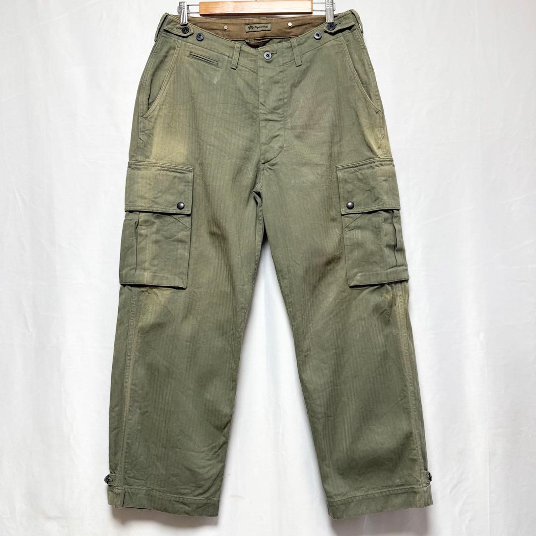 サイズ36！NIGELCABOURN ヘリンボーンアーミーカーゴパンツ