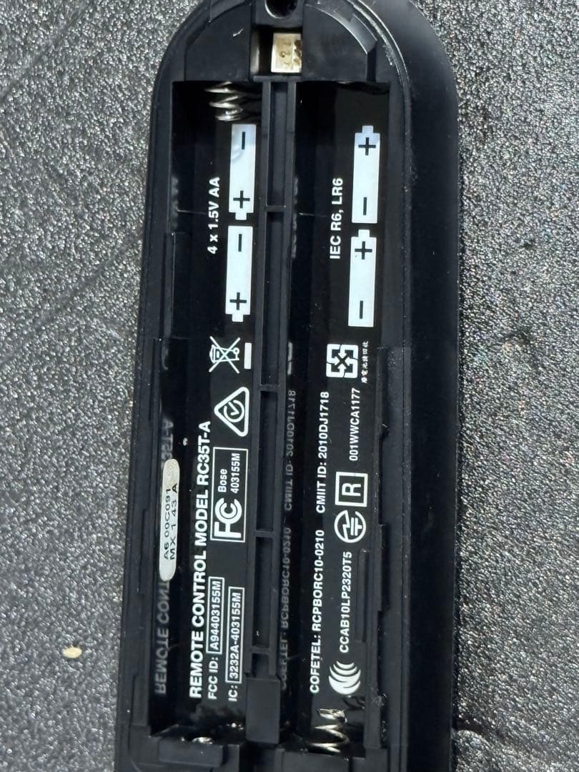 BOSEリモコン(RC35T-A)LIFESTYLE V25.V35用