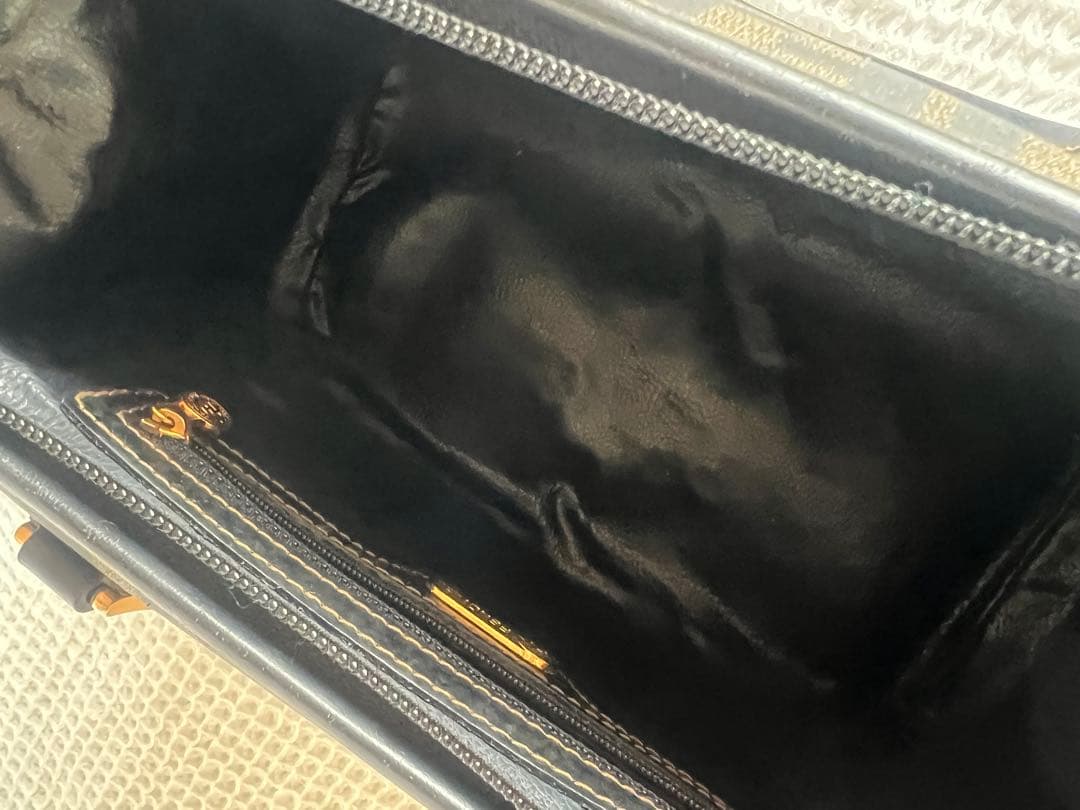 Fendi FFロゴ ハンドバッグ ブラウン/ブラック