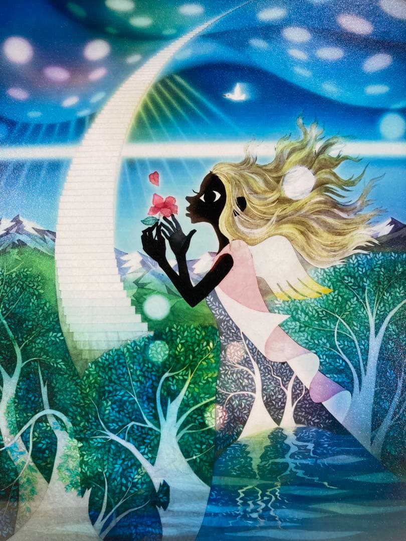 【真作保証】藤城清治「愛よ永遠に」レフグラフファイン 直筆サイン 版画