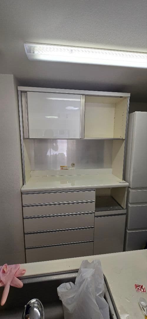 パモウナ カップボード キッチンカウンター 横120、高204、奥行48