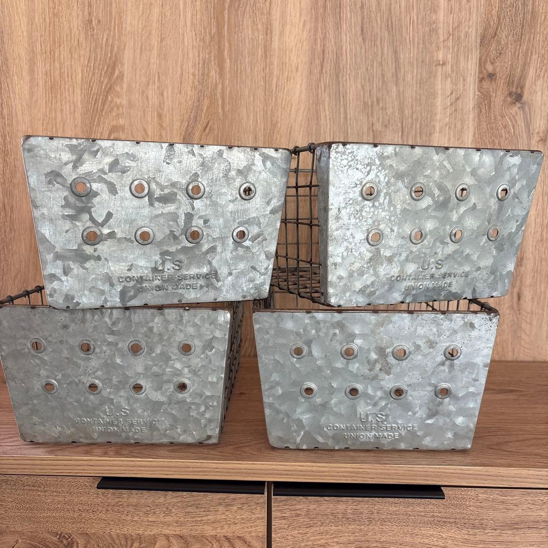 インダストリアル ☆ ワイヤーバスケット カゴ