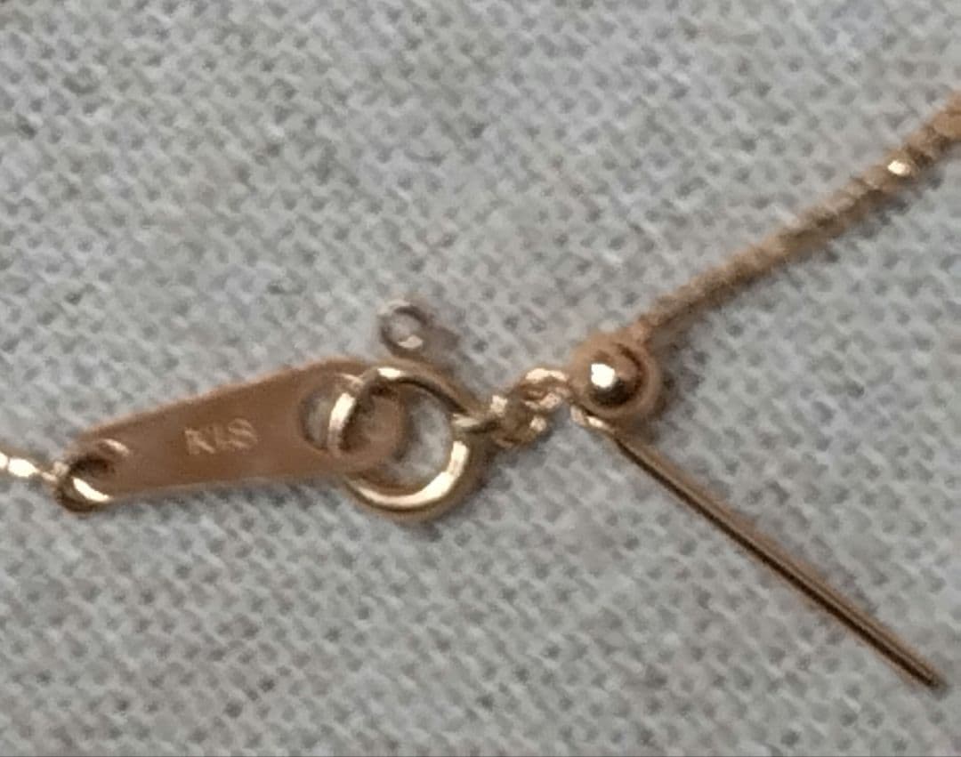 K18 スライドピン ベネチアンチェーン0.8mm ✕50cm