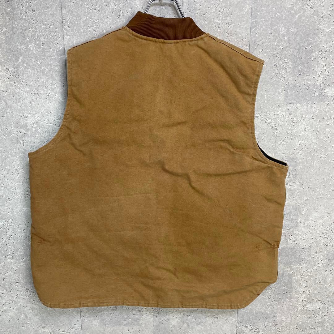 カーハート　ダックベスト　ブラウン　キルティング　ビックサイズ2XL程度