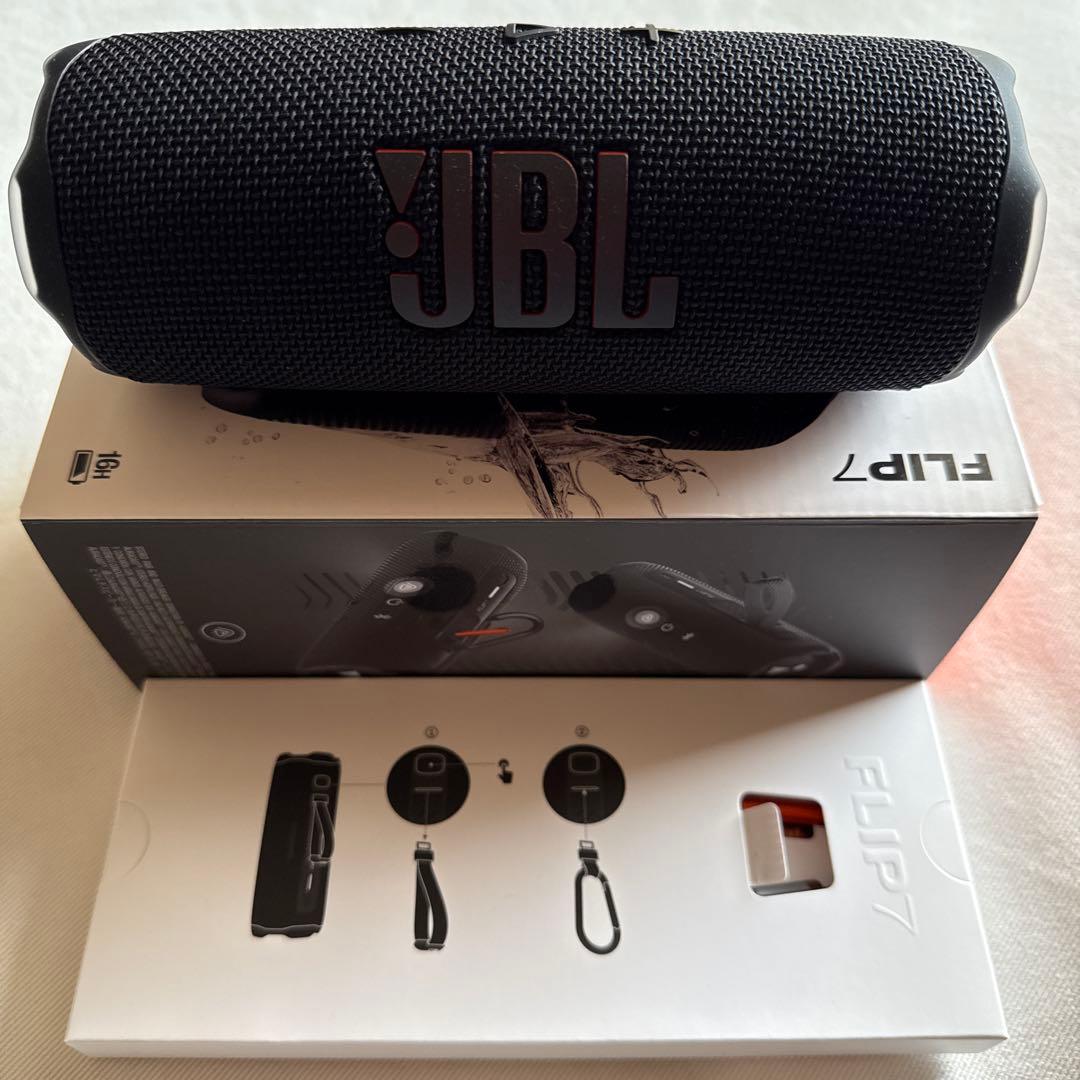 JBL ワイヤレススピーカー FLIP7 ブラック 防水・防塵仕様