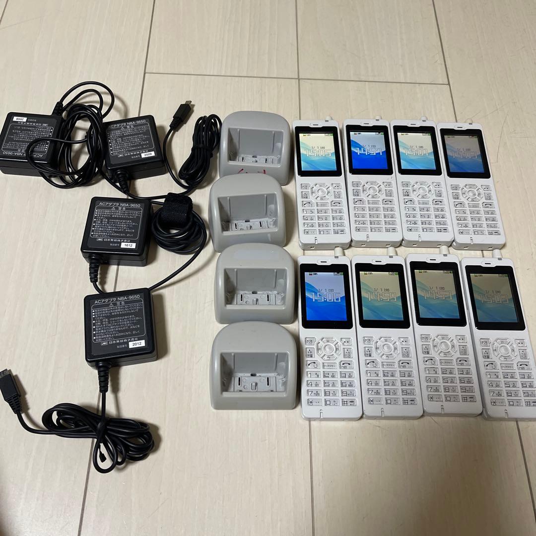動作品⭐️美品⭐️PHS本体⭐️FUJITSU WX01J 本体8台　充電器セット4台