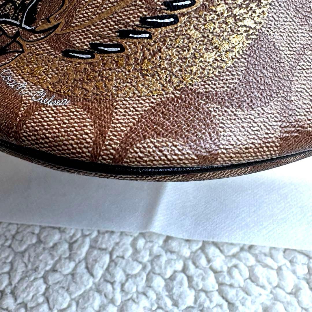 未使用級　COACH×Chelsea 限定コラボ ボディバッグ レザー PVC