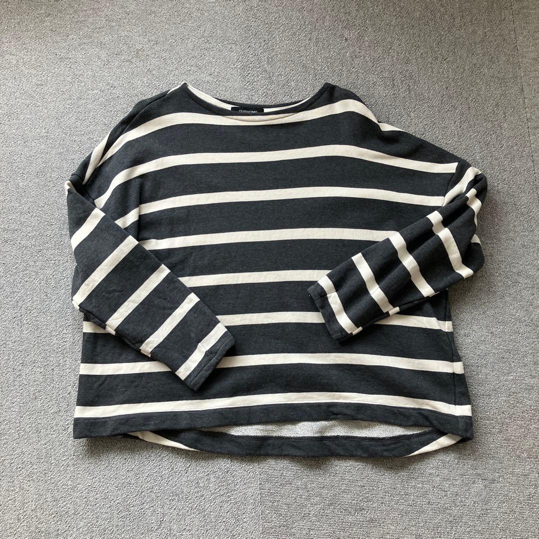OUR ボーダー長袖カットソー