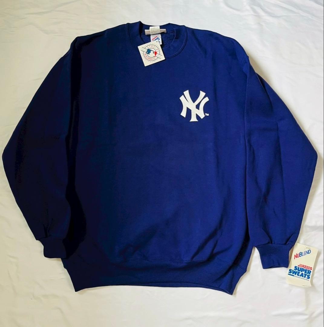 未使用 ジャージーズ スウェット ニューヨークヤンキース ネイビー 米国製