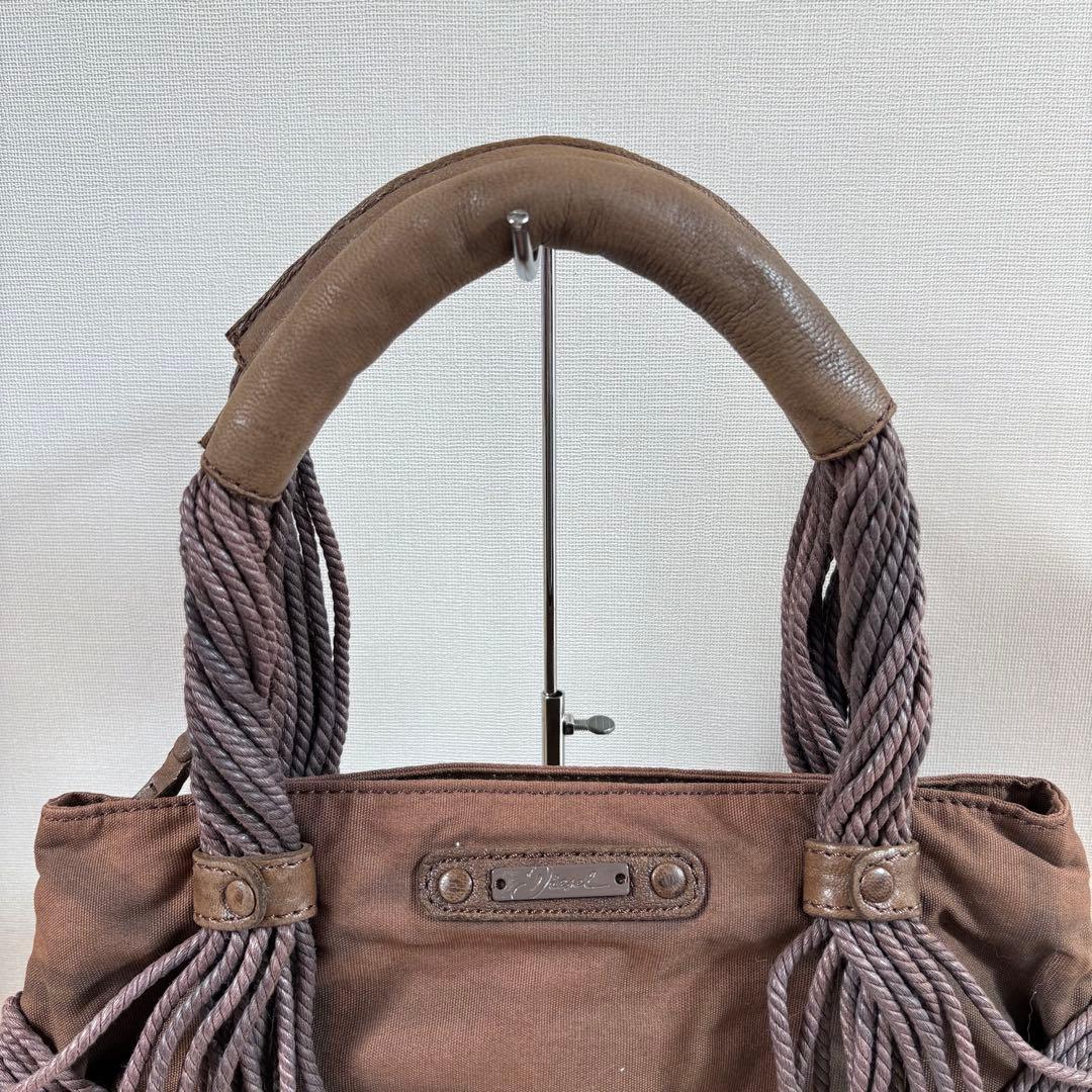 バッグ Y2k Diesel Rope Fringe Bag Leather Brown