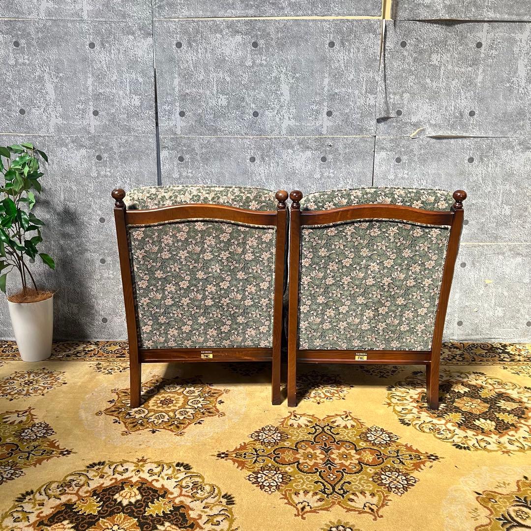 ばあちゃん꧁カリモク家具 karimoku꧂コロニアル1人掛けソファ2脚