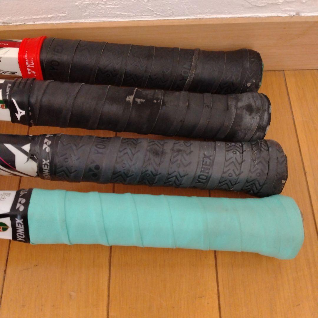 ソフトテニス ヨネックス ミズノ ラケット4本 ラケットケース4つ