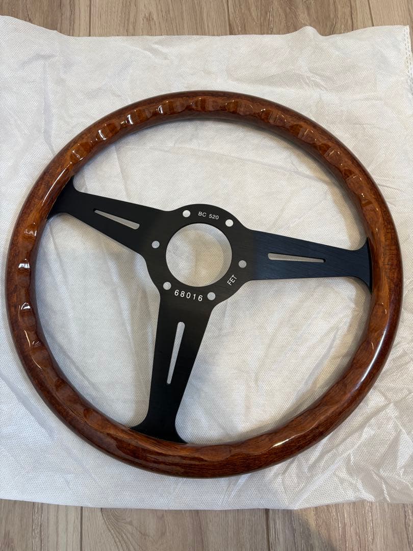 ウッドステアリング 360mm ブラック 新品未使用