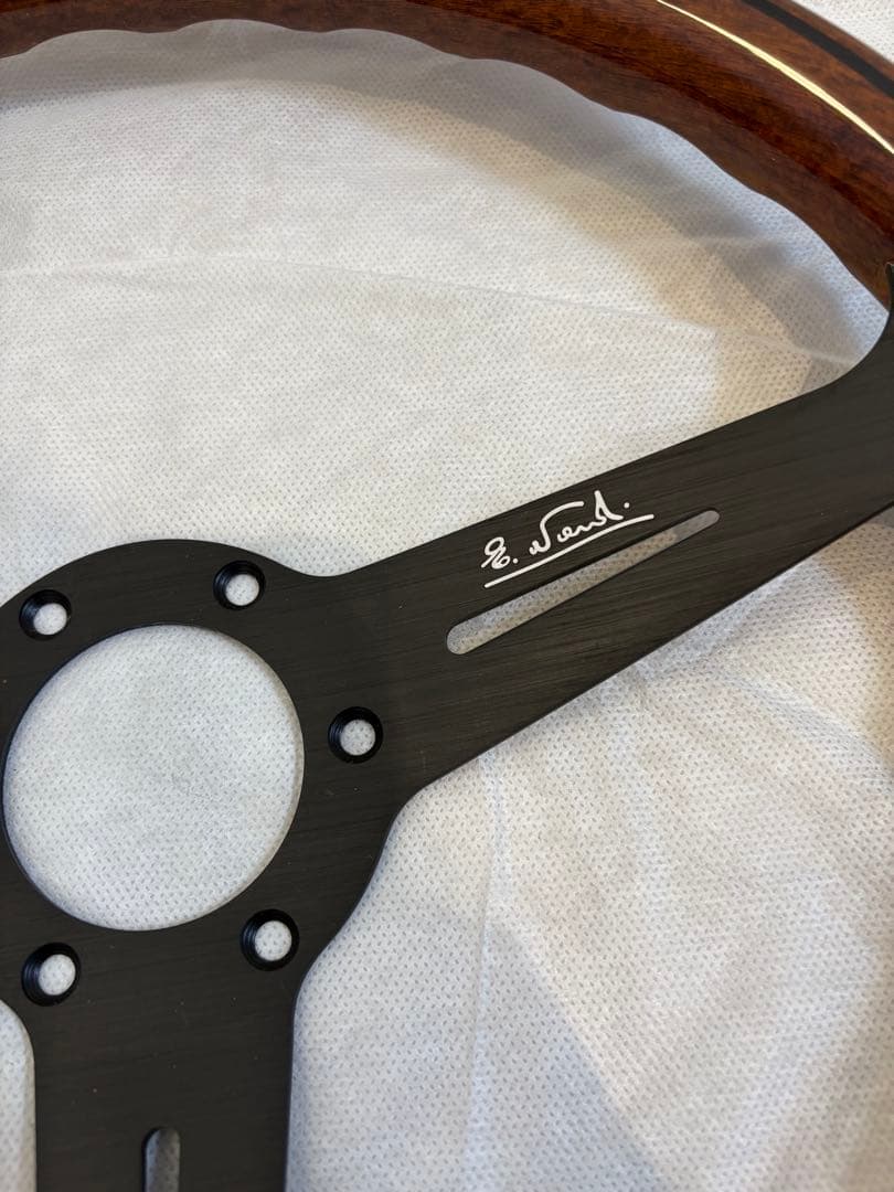 ウッドステアリング 360mm ブラック 新品未使用