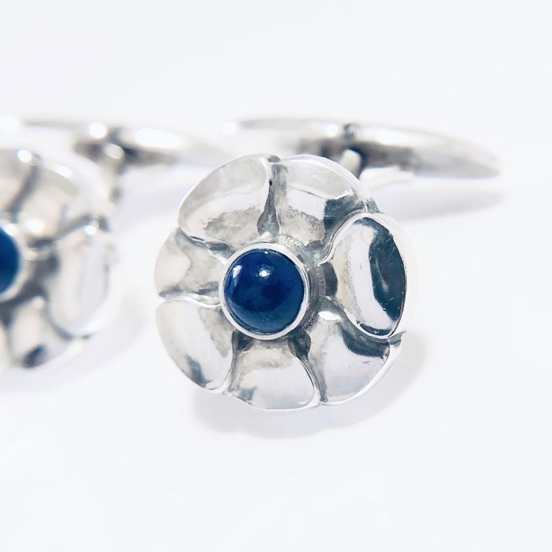   ラピスラズリ フラワー カフス 3 N2411026