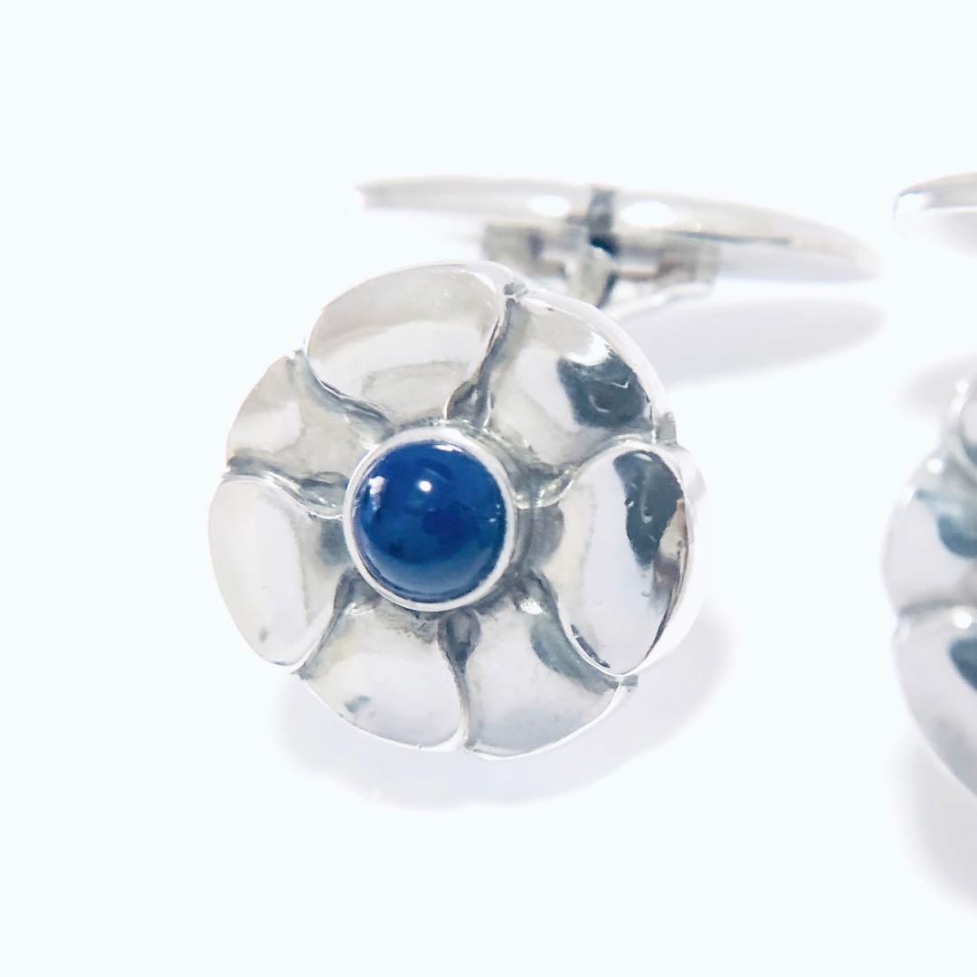   ラピスラズリ フラワー カフス 3 N2411026